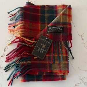 James Pringle Scotland Tartan Plaid 💯 Wool Scarf. NWT